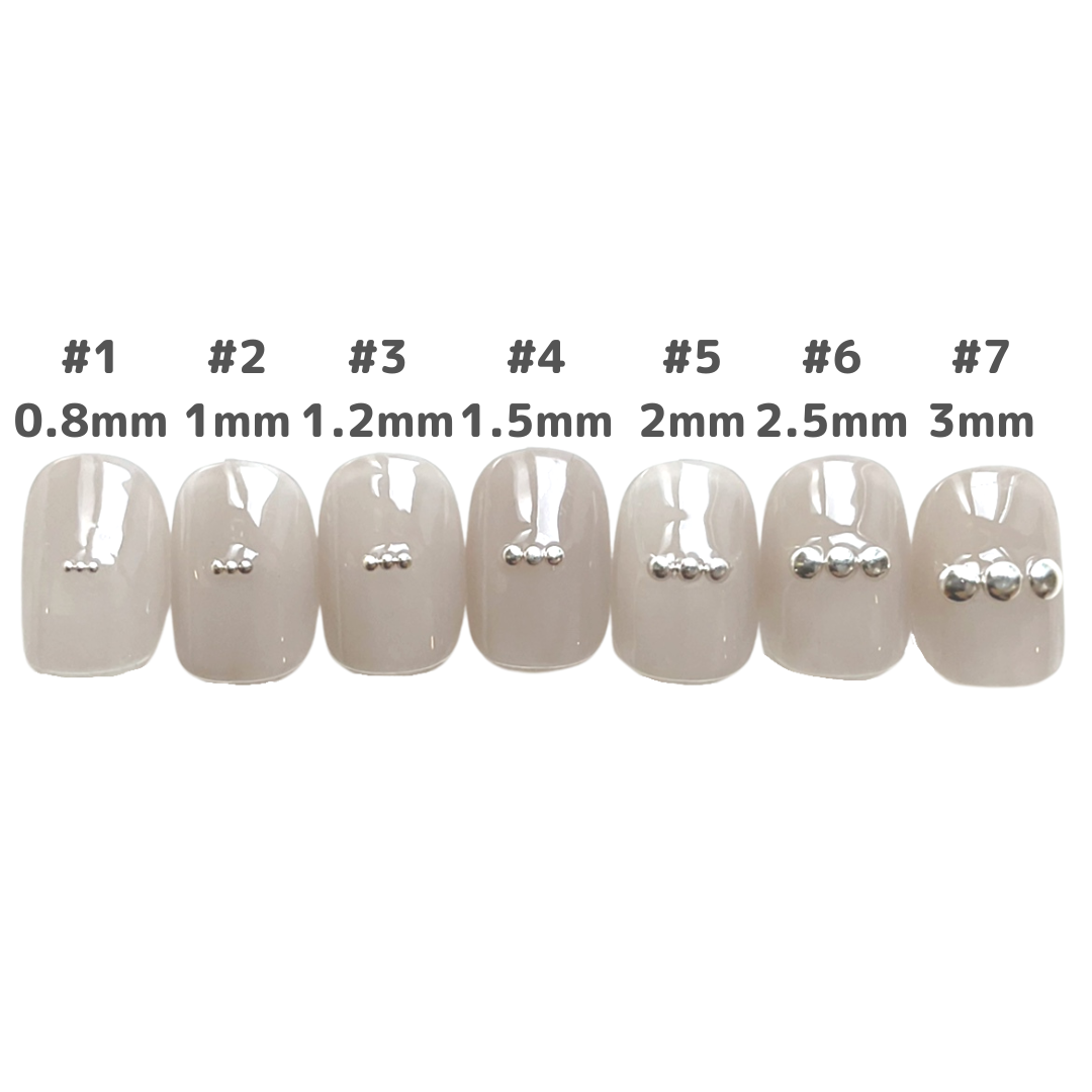 Nail Labo メタルドット シルバー #1 0.8mm 50粒