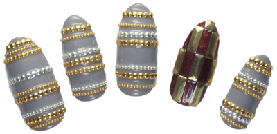 Nail Labo メタルスタッズ レクタングル ゴールド 2×7mm 10粒