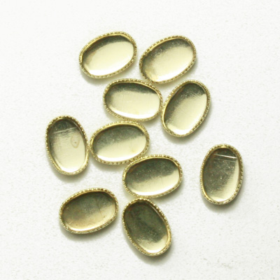 Nail Labo ストーンディッシュ オーバル ゴールド 4×6mm 10粒
