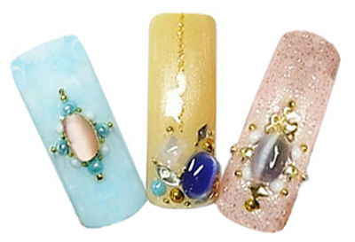 Nail Labo シャーベットストーン ホワイト 4×6mm 10粒