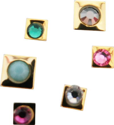 生産終了 Nail Labo スクエアフレーム アソート ゴールド 20個