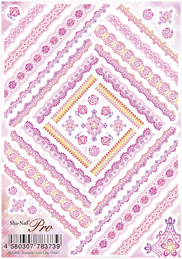 取扱終了 Sha-Nail Pro RLL-003 Romantic Lace Line Pink / ロマンチックレース ライン ピンク