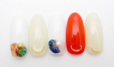 限定 Nail Labo べっ甲ストーン Ver2 スクエア ローズ