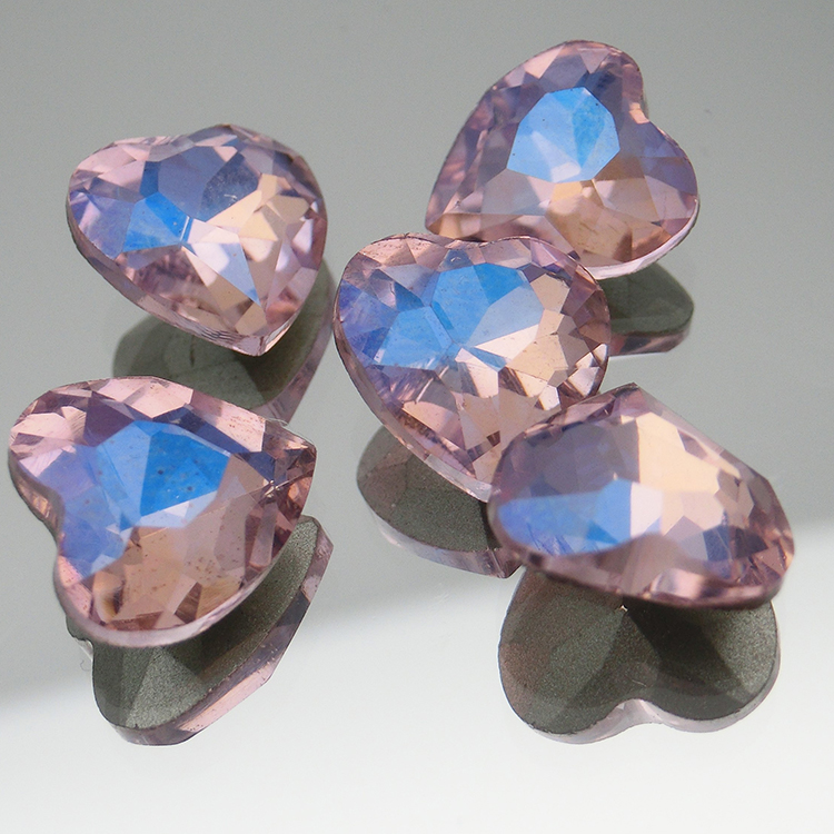 アートパーツ ビジュー ハートA ライトピンク