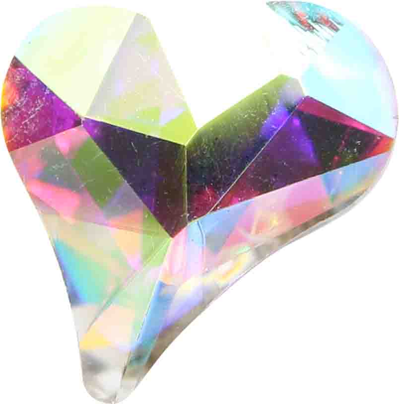 お取り寄せ MATIERE ガラスストーン アシンメトリーハート 8×9 オーロラ