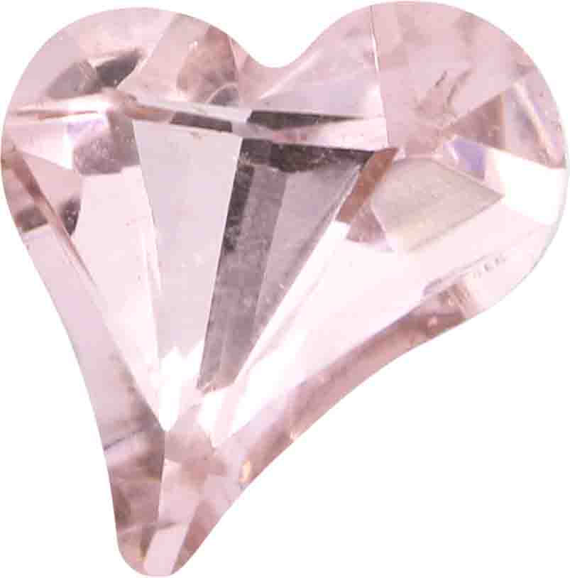お取り寄せ MATIERE ガラスストーン アシンメトリーハート 8×9 ライトピンク