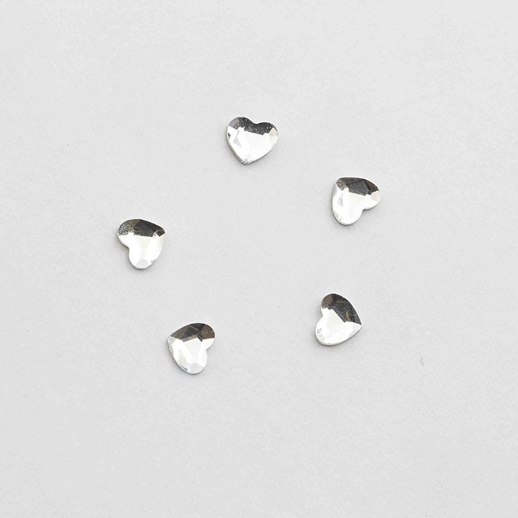 MATIERE ガラスストーン ハート 3×3.5 クリスタルクリアー