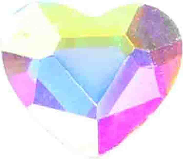 お取り寄せ MATIERE ガラスストーン ハート 3×3.5 オーロラ