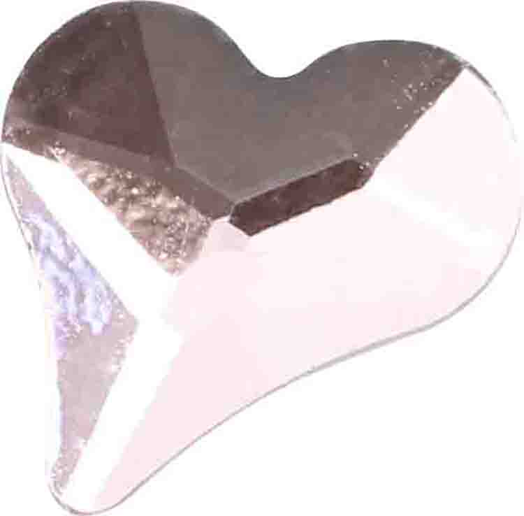 取扱終了 MATIERE ガラスストーン アシンメトリーハート 6×7 ライトピンク