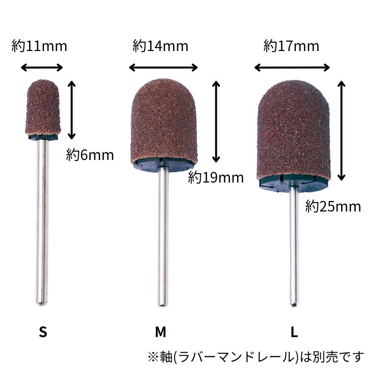 Nail Labo ラウンドサンドペーパーM・細目 (5個入)