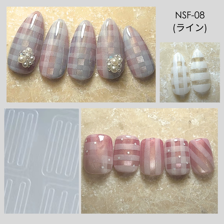 ageha ネイルステンシルフィルム NSF-08 ライン