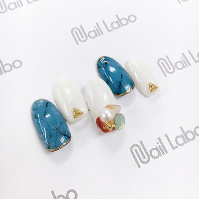 Nail Labo ナチュラルストーン フローライトMix