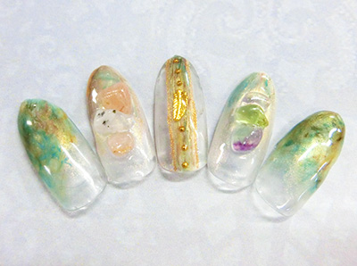 Nail Labo ナチュラルストーン ペリベットMix