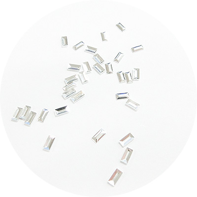 Nail Labo メタルスタッズ 長方形 シルバー ver.2 2×4mm 50粒