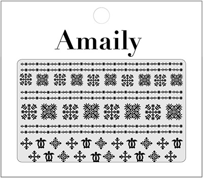 取扱終了 Amaily ネイルシール No.1-11 ハワイアン黒