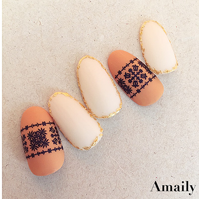 取扱終了 Amaily ネイルシール No.1-11 ハワイアン黒