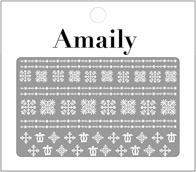 取扱終了 Amaily ネイルシール No.1-12 ハワイアン白