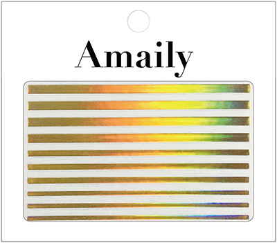 取扱終了 Amaily ネイルシール No.8-3 ボーダー (OG)