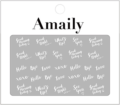 取扱終了 Amaily ネイルシール No2-13 GM 白