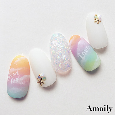 取扱終了 Amaily ネイルシール No2-13 GM 白