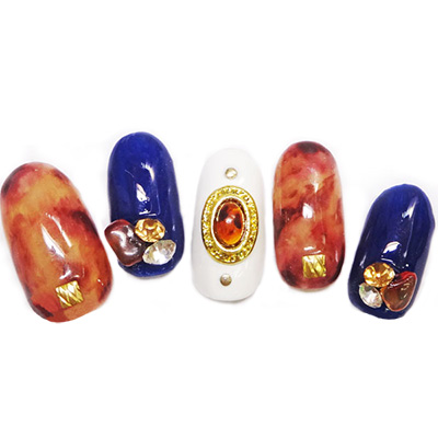 Nail Labo アンバーストーン オーバル ブラウン