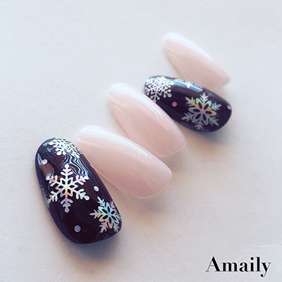 Amaily ネイルシール No.8-9 雪の結晶 (OS)