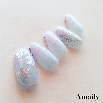 Amaily ネイルシール No.8-9 雪の結晶 (OS)