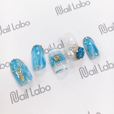 Nail Labo ブリオンフレーム オーバル ゴールド