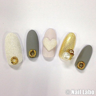 Nail Labo ブリオンフレーム オーバル シルバー