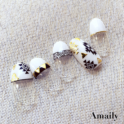 取扱終了 Amaily ネイルシール No.8-10 ネイティブ柄 (G)