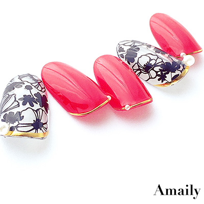 Amaily ネイルシール No.5-17 ライン (G)