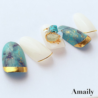 Amaily ネイルシール No.5-17 ライン (G)