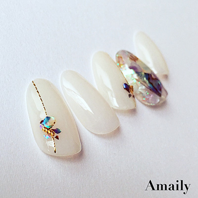 Amaily ネイルシール No.5-19 飾りライン (G)