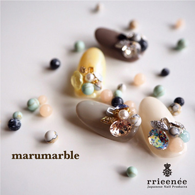 取扱終了 Bonnail RieNofuji marumarble 3mm オペークホワイト