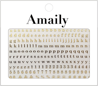Amaily ネイルシール No.4-9 アルファベット (小G)