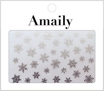 Amaily ネイルシール No.3-22 雪の結晶 (S)