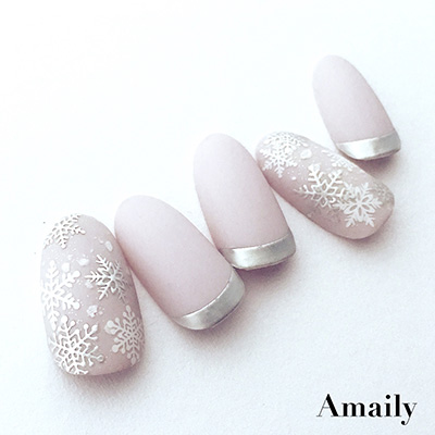 Amaily ネイルシール No.3-22 雪の結晶 (S)