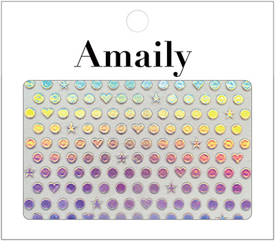 取扱終了 Amaily ネイルシール No.8-14 ドット柄 (OS)