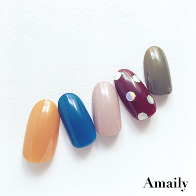 取扱終了 Amaily ネイルシール No.8-14 ドット柄 (OS)