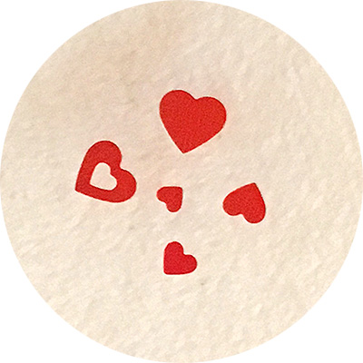 Charlon 中抜きハートミックス レッド