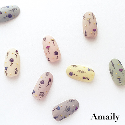 Amaily ネイルシール No.1-15 ドライフラワー | Nail Labo Online Shop
