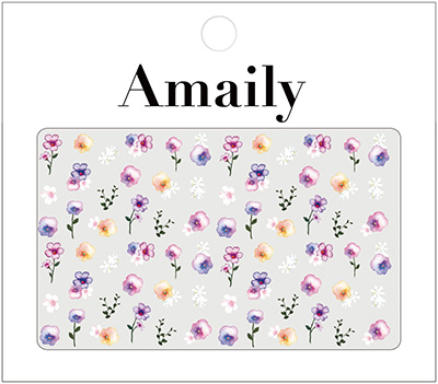 Amaily ネイルシール No.1-17 ピンクフラワー