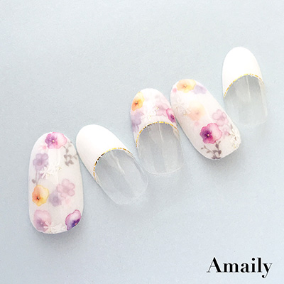 Amaily ネイルシール No.1-17 ピンクフラワー