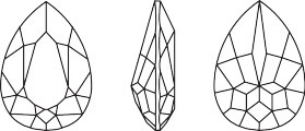 取扱終了 SWAROVSKI ELEMENTS 4320 ペアシェイプ 8×6mm クリスタルAB 4粒