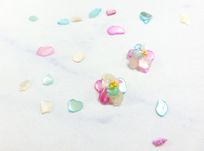 Nail Labo シェル モザイクタイル ブラック