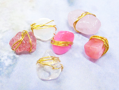 Nail Labo ナチュラルストーン ワイヤード アソート ピンク