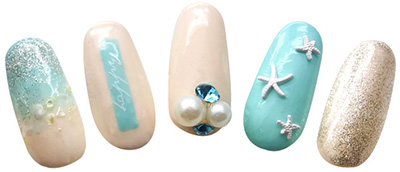 Nail Labo メタルパーツ シースター (ヒトデ) ホワイト M