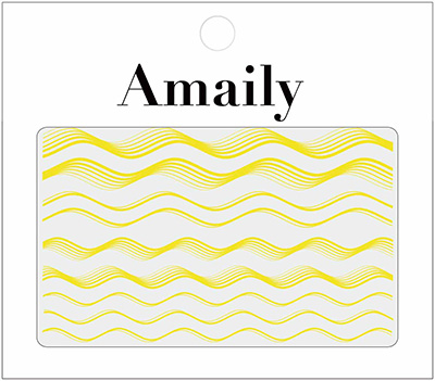 取扱終了 Amaily ネイルシール No.5-25 ウェーブ (G)