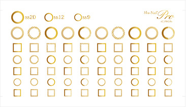 取扱終了 Sha-Nail Plus CS-PG Circle&Square Gold / サークル & スクエア ゴールド