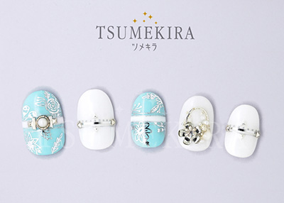 取扱終了 TSUMEKIRA VickyWu プロデュース4 Spring flower paradise 2 シルバー SG-VIW-104 (ジェル専用)